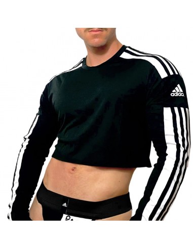 Adidas Sport Black Long Sleeve Crop Top BY SNEAKERMASK en stock