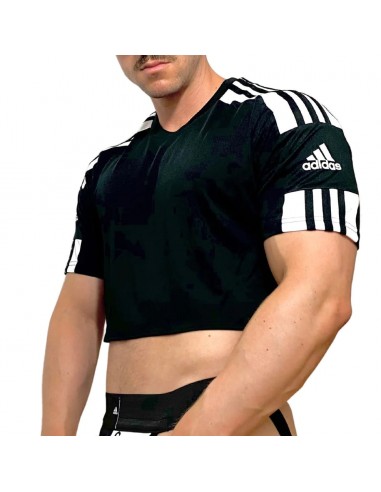 Adidas Sport Black Short Sleeve Crop Top BY SNEAKERMASK Fin de série