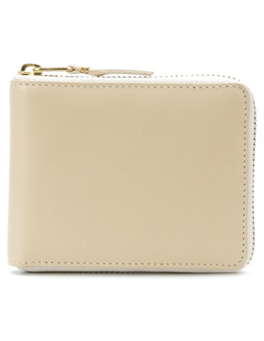 COMME DES GARÇONS BEIGE MEDIUM ZIP WALLET solde