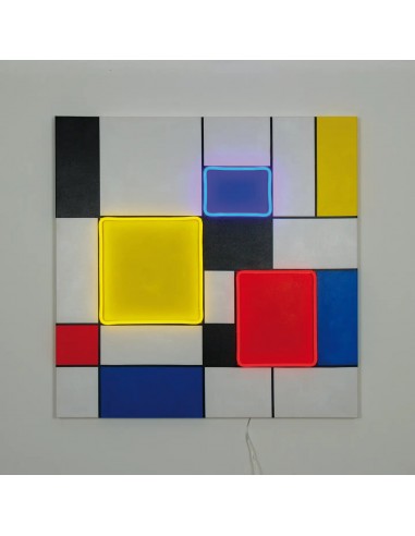 Mondrian Inspired Led Neon Painting Pour