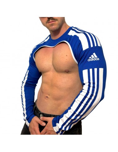 Adidas Sport Shoulders Crop Top Long Sleeves Blue BY SNEAKERMASK Toutes les collections ici