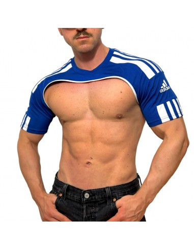 Adidas Sport Shoulders Blue Crop Top BY SNEAKERMASK 2024