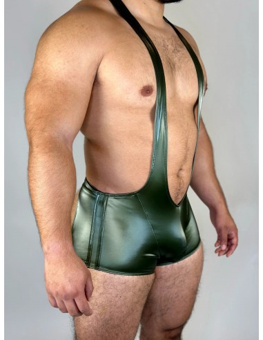 Alfons Dovana Army Green Iridescent Jock Singlet shop