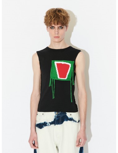 LOVERBOY BY CHARLES JEFFREY TANK TOP WITH KNIT PATCH 2023