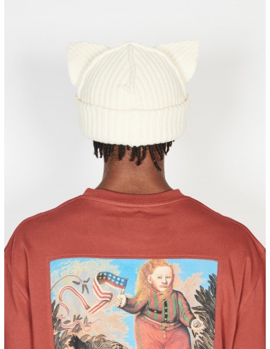 LOVERBOY BY CHARLES JEFFREY CHUNKY EARS BEANIE WHITE Dans la société mordern